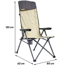 Крісло розкладне Uquip Justy XL пісочно-сіре (DAS303231) - мініатюра 9