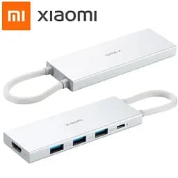 Мультипортовий адаптер Xiaomitype-c 5 in 1 Docking Station BHR6812CN White - мініатюра 5