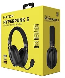 Навушники бездротові Hator Hyperpunk 3, Black, Bluetooth / USB 2.4GHz, мікрофон, ANC, динаміки 40 мм (Hi-Res) з неодимовим магнітом, 750 mAh (ESH15) - мініатюра 6
