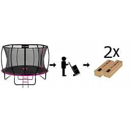 Батут із внутрішньою сіткою THUNDER Inside Ultra 12FT 374 см Black/Pink - мініатюра 11