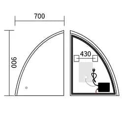 Дзеркало Mixxus Premium Topper MS02-75x100 MP6634 - мініатюра 8