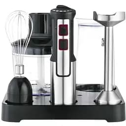 Занурювальний блендер Rainberg-2293B 6в1 з підставкою Чорний 1200 Вт