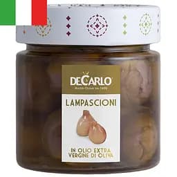 Консервована цибуля DeCarlo Lampascioni дика в оливковій олії 200 г