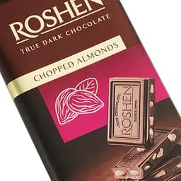 Шоколад Roshen чорний з підсоленим мигдалем 85 г (861864) - мініатюра 3