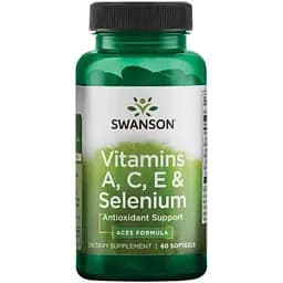 Вітаміни А, С, Е та селен Swanson Vitamin A C E + Selenium 60 капсул