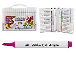 Набор скетчмаркеров акриловых Aodemei, 48 цветов, пластиковый бокс, 6128-48M