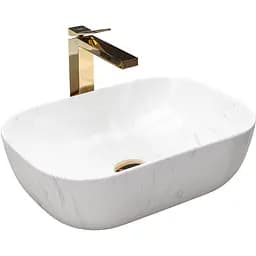 Умивальник Rea Belinda calala marmur накладний REA-U6599, Білий