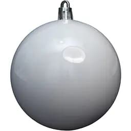 Набір ялинкових куль Linhai 6 шт D8 см білий глянець пластик (892258)