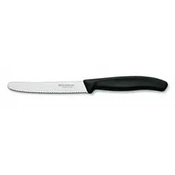 Кухонний ніж Victorinox SwissClassic для овощей 11 см, волнистое лезвие, черный (6.7833)
