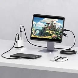 Зовнішня карта відеозахоплення (кабель) Xiaomi HAGiBiS HDMI на USB / Type-C 1080P@60fps 100W PD (UHC10) - мініатюра 5