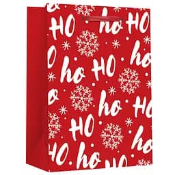 Набір пакетів паперових Malevaro Medium Xmas Ho ho дизайн 2, 17.8x9.8x22.9 см 2 шт. (762305ML-2) - мініатюра 3