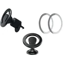 Автодержатель MagSafe 2in1 на торпедо/дефлектор черный