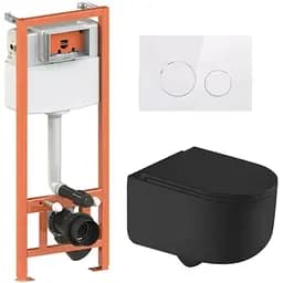 Набір Q-tap Nest 4 в 1 підвісний унітаз Taurus Ultra Quiet 490x360x380 + комплект інсталяції QT2433084EUQMB46178