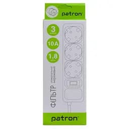 Мережевий фільтр живлення Patron EXT-PN-SP-1032, 1.8m Black (EXT-PN-SP-1032) - мініатюра 3
