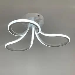 Стельова біла LED люстра з трьома завитками | Арт. 2015/3 | Line F