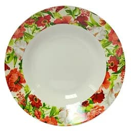 Тарелка глубокая Оселя Красные цветы, 20 см