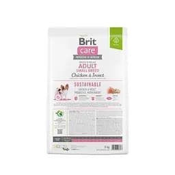 Сухий корм Brit Care Dog Sustainable Adult Small Breed для собак малих порід, з куркою та комахами, 3 кг - мініатюра 4