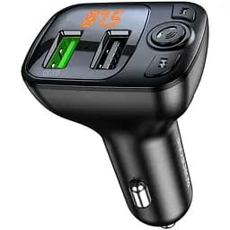 FM трансмиттер модулятор Borofone BC41 Eminency QC3.0 Bluetooth черный