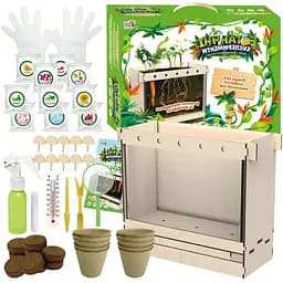 Набір для вирощування рослин Магічний сад: Бокс, насіння, ґрунт та інструменти для початківців садівників