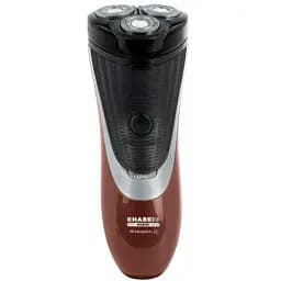 Електробритва Новий Харків НХ-8508 Фаворит-Q Red, 6W, роторна, сухе гоління, 3 головки для гоління, подвійні леза, плаваюча конструкція ножів, повторение контуров лица, живлення акумуляторний Li-ion, тример для скронь - мініатюра 2