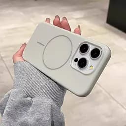 Чохол для iPhone 16e з MagSafe, захисний, глянцевий, з м’якою підкладкою, бежевий - мініатюра 6