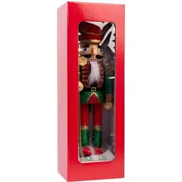 Фигурка декоративная Novogod'ko Щелкунчик 30 см красно-зеленый (974679)