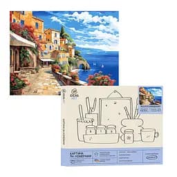 Набір для розпису по номерах "Місце для прогулянки вздовж моря" 40*50 см, IDEA2-GX47699, ТМ "99IDEAS"