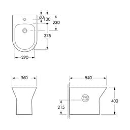 Біде підлогове Imprese Lednice c05107900 - мініатюра 2