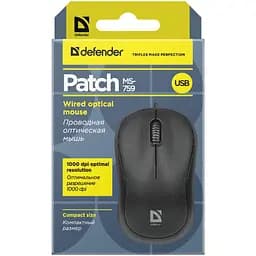 Мишка Defender Patch MS-759 Black (52759) - мініатюра 5