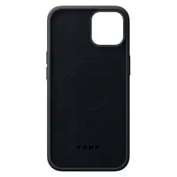 Кожаный чехол-панель для Apple iPhone 14, FAKE Leather Case, черный, искусственная кожа, премиум, противоударный, защита всего корпуса, с мягкой подкладкой, поддержка MagSafe и беспроводной зарядки, ArmorStandart (ARM64391) - мініатюра 2