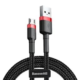 Дата кабель USB 2.0 AM to Micro 5P 1.0m Cafule 2.4A red+black Baseus (CAMKLF-B91)