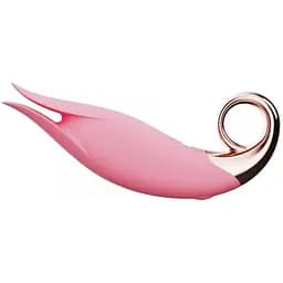 Вібратор для клітора Boss Series Flirting Tongue Licking 13 см світло-рожевий