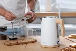Електрочайник Ardesto Wood Modern Strix 1.7 л білий (EKL-F420WWD) - мініатюра 9