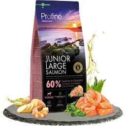 Сухий корм для цуценят та юніорів великих порід Profine Junior Large Salmon and Potatoes з лососем та картоплею 12 кг - мініатюра 2