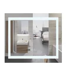 Дзеркало Mixxus Warm MR02-80x80 (LED Touch, годинник, антизапотівання, димер, регулювання яскравості) MI6934