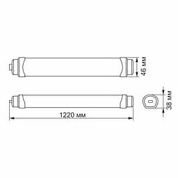 Світильник лінійний Videx LED 36W 1.2М IP65 5000K магістральний білий (VL-BNWL-36125) - мініатюра 3