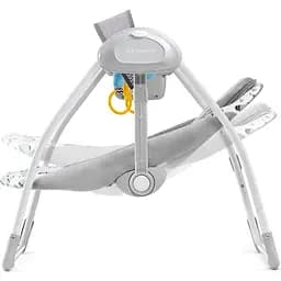 Крісло-гойдалка Kinderkraft Flo Mint сіре з блакитним (00-00158385) - мініатюра 7