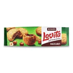 Упаковка здобного печива ROSHEN Lovita Soft Cream Cookies hazelnut 127 г х 16 шт