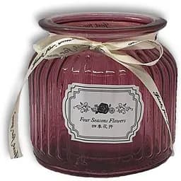 Ваза для квітів Crystal Cindy скляна 10.5 см бордо  (YBCG-210414-26/1)