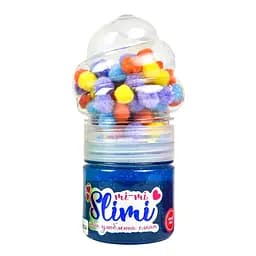 Игрушка-антистресс Слайм Mi-mi Slimi 71827ST(Blue) с помпонами