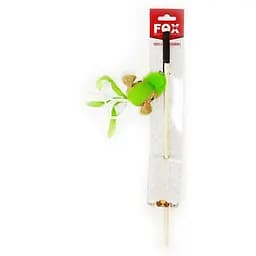 Іграшка для котів Fox Вудка-дражнилка Eсо Миша зелена