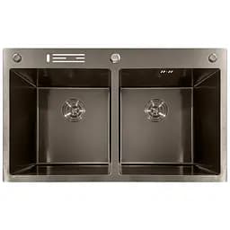 Кухонна мийка з нержавіючої сталі Mixxus MH8350-DK Nano-Black MI7053, Графит