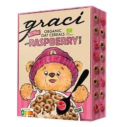 Завтрак сухой готовый органический Graci Кольца овсяные со вкусом малины 300 г