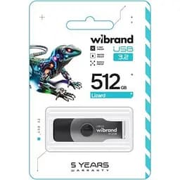 USB флеш накопичувач Wibrand 512GB Lizard Black USB 3.2 (WI3.2/LI512P9B) - мініатюра 3