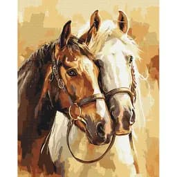 Картина по номерам Brushme Благородные лошади 40x50 см