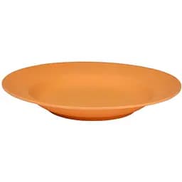 Тарелка Fissman из бамбукового волокна глубокая оранжевая 23x3.6 см (8997)