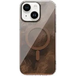 Чохол TPU Epik Shiny Mountain (MagFit) для Apple iPhone 14/13 (6.1) Chocolate