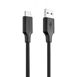 Кабель Proove Striped Silicone USB to Type-C (1m) black
