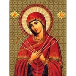 Алмазна вишивка Josef Otten ікона Семистрільна на підрамнику 30x40 см (1367122670)