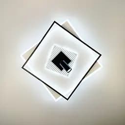 Стельова LED люстра в чорно-білому корпусі Line.F MJ 51-500*500 BK+WT - мініатюра 8